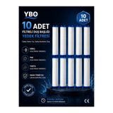 YBO 10 Adet Filtreli Duş Başlığı Yedek Filtresi PP Filtre Kartuşu Kireç Pas Tortu Azaltıcı Su Arıtma Arıtıcı Uyumlu Duş Filtresi