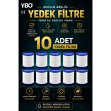 YBO 10 Adet Musluk Başlığı Yedek Filtresi PP Pamuk Filtre Kartuşu Kireç Pas Tortu Kir Azaltıcı Musluk Arıtma Filtresi Su Arıtıcı Filtre