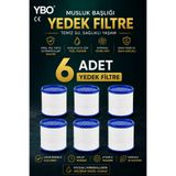 YBO 6 Adet Musluk Başlığı Yedek Filtresi PP Pamuk Filtre Kartuşu Kireç Pas Tortu Azaltıcı Musluk Arıtma Filtresi Su Arıtıcı Filtre