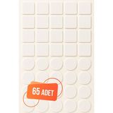 Yc Dekor Yapışkanlı Sessiz Mobilya Masa Sandalye Parke Zemin Ayak Koruyucu Keçe Seti 24-25 mm (65'li Paket)