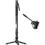 YC Onion Pineta Pro Karbon Fiber & FH60S Video Fluid Kafa Monopod Kit