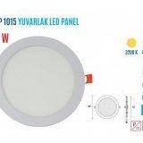 Ycl ALP-1015B 15 W Sıva Altı Yuvarlak Beyaz Led Panel