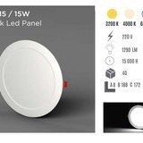 Ycl ALP-1015S 15 W Sıva Altı Yuvarlak Sarı Led Panel