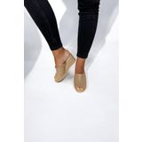 Y&D Shoes 7cm Dolgu Topuk Keten Terlik El Yapımı Üretim Espardil