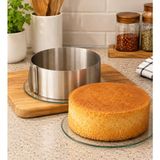 YDGR Ayarlanabilir Paslanmaz Çelik Pasta Çemberi 16–30 cm – Kek ve Cheesecake Kalıbı