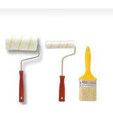 YDGR Boyacı Seti Set Saten Rulo + Parmak Rulo + Kestirme Fırça Set 3'lü
