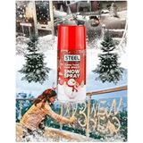 YDGR STEEL 150 ml Kar Spreyi Yılbaşı Süsleme İçin Erimeyen Kar Kırmızı Renkli