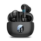 Yeabomy Kablosuz Kulaklık Bluetooth, Derin Baslı Kulak Tomurcukları, 48H Uzun Çalma Süresi, Güç Ekranı, IPX7 Su Geçirmez Kulak İçi Kulaklık, Telefon Tablet Spor Egzersizi için Mikrofonlu (Siyah)