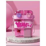 Yeah Cute Lion Çift Hazneli Çift Kapaklı Çocuk Suluk Matara, 1 Litre, Pembe - Çok Renkli