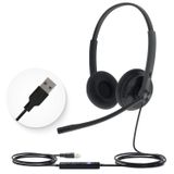 Yealink UH34 USB Kablolu Mikrofonlu Kulaklık, Gürültü Önleyici Mikrofonlu Stereo Kulaklık, Profesyonel İş Kulaklıkları VoIP Telefon PC Bilgisayar Çağrı Merkezi Ofis (Ultra Hafif)