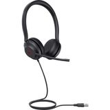 YEALINK UH35, Kablolu, Teams Uyumlu, USB-A, USB-C, 3,5mm Stereo Hoparlör ve Dinamik EQ, Çift Taraflı, Gürültü Engelleyici, Çağrı Merkezi, Ofis, Toplantı, Mikrofonlu Kulaklık