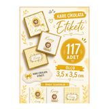 YEAP OFFICE Kişiye Özel İsimli Kare Çikolata Etiketi Yapışkanlı 117 Adet (3,5x3,5 cm) NO: K94