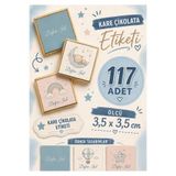 YEAP OFFICE Kişiye Özel İsimli Kare Çikolata Etiketi Yapışkanlı 117 Adet (3,5x3,5 cm) NO: K95