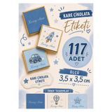 YEAP OFFICE Kişiye Özel İsimli Kare Çikolata Etiketi Yapışkanlı 117 Adet (3,5x3,5 cm) NO: K990