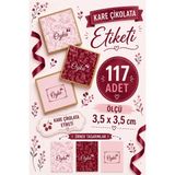 YEAP OFFICE Kişiye Özel İsimli Kare Çikolata Etiketi Yapışkanlı 117 Adet (3,5x3,5 cm) NO:16