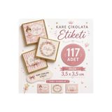 YEAP OFFICE Kişiye Özel İsimli Kare Çikolata Etiketi Yapışkanlı 117 Adet (3,5x3,5 cm) NO:4633248156