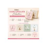 YEAP OFFICE Kişiye Özel İsimli Kare Çikolata Etiketi Yapışkanlı 117 Adet (3,5x3,5 cm) NO:992
