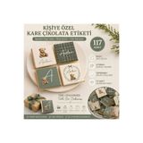 YEAP OFFICE Kişiye Özel İsimli Kare Çikolata Etiketi Yapışkanlı 117 Adet (3,5x3,5 cm) NO:998