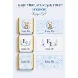 Yeap Office Kişiye Özel Kare Çikolata Kuşak Etiketi 4 × 10 cm – 72 Adet Isimli Hediyelik Çikolata Etiketi