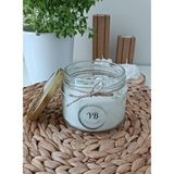 Yeba Candle El Yapımı Dekoratif Yıldızlı Amber Kokulu Kavanoz Mum - 1 Adet