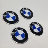 Yed Jant Göbeği Arma Bmw Alüminyum Yapıştırma 60mm Mavi 4'lü Set