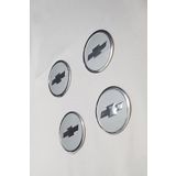 YED Jant Göbeği Arma Chevrolet Alüminyum 60mm. 4'lü Set Silver