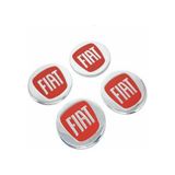 Yed Jant Göbeği Arma Fiat 60mm Alüminyum 4'lü Set Kırmızı