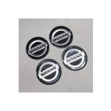 YED Jant Göbeği Arma Nissan 60mm Alüminyum 4lü Set Siyah Çerçeveli
