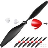Yedek Rc Uçak Pervanesi Rc Uçak Karbon Fiber Burun Konisi TR-P51 Rc Düzlem ile Uyumlu 4 Kanallı Uzaktan Kumandalı Uçak Pervane Tasarruflu ve Adaptörlü (6 Set) - Ahşap