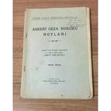 Yedek Subay Okulunda Okutulan Askeri Ceza Hukuku Notları (Sahafiye Kitap)