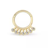 Yedi Taşlı Altın Helix Piercing