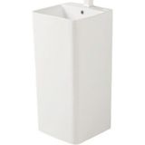 Yedi Yapı Beyaz Ayaklı Kolon Köşeli Seramik Lavabo