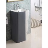 Yedi Yapı Mono Blok Ayaklı Kolon Köşeli Seramik Lavabo - Çok Renkli