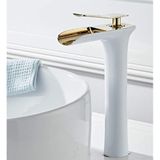 Yedi Yapı Şelale Çanak Lavabo Bataryası Beyaz-Gold