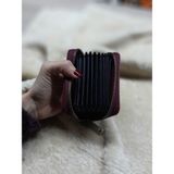 Yedideri Akordiyon Cüzdan Kartlık Unisex (Içi Kumaşlı Deri) - Bordo