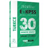 Yediiklim 2026 EKPSS Tüm Adaylar İçin Genel Yetenek Türkçe Tamamı Çözümlü 30 Deneme Sınavı