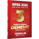 Yediiklim 2026 KPSS Genel Yetenek Genel Kültür 3 Yıldız Deneme Çözümlü Yediiklim Yayınları