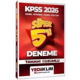 Yediiklim 2026 KPSS Genel Yetenek Genel Kültür Süper 5 li Deneme Çözümlü
