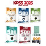 Yediiklim 2026 KPSS GY-GK Son Viraj Serisi Tamamı Çözümlü 500 Soruda Genel Tekrar Kamp Seti (5 kitap) Hediyeli