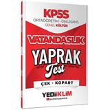 Yediiklim 2026 KPSS Lise Ortaöğretim Ön Lisans Vatandaşlık Yaprak Test Yediiklim Yayınları