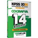 Yediiklim 2026 KPSS Ortaöğretim Ön Lisans Genel Kültür Coğrafya Tamamı Çözümlü 14 Deneme