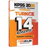 Yediiklim 2026 KPSS Ortaöğretim Ön Lisans Genel Yetenek Türkçe Tamamı Çözümlü 14 Deneme
