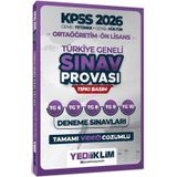 Yediiklim 2026 KPSS Ortaöğretim Ön Lisans GY-GK Türkiye Geneli Sınav Provası Tıpkı Basım 6-7-8-9-10