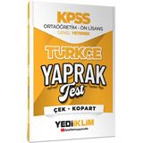 Yediiklim 2026 KPSS Ortaöğretim Ön Lisans Türkçe Çek Kopart Yaprak Test