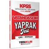 Yediiklim 2026 KPSS Ortaöğretim Ön Lisans Vatandaşlık Çek Kopart Yaprak Test