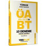 Yediiklim 2026 ÖABT MEB-AGS Türkçe Öğretmenliği 10 Deneme Çözümlü Yediiklim Yayınları