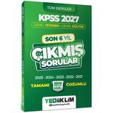 Yediiklim 2027 KPSS Genel Yetenek Genel Kültür Son 6 Yıl Tamamı Çözümlü Çıkmış Sorular