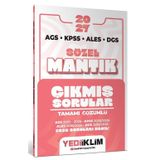 Yediiklim 2027 KPSS MEB-AGS ALES DGS Sözel Mantık Çıkmış Sorular Çözümlü