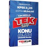 Yediiklim KPSS 2025 Pratik Eğitim Serisi Tüm Dersler Eğitim Bilimleri Tek Kitap Konu Anlatımı Soru İlaveli
