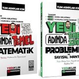 Yediiklim KPSS DGS ALES YKS Yedi Adımda Temel Matematik + Problemler Konu Soru Bankası 2 li Set